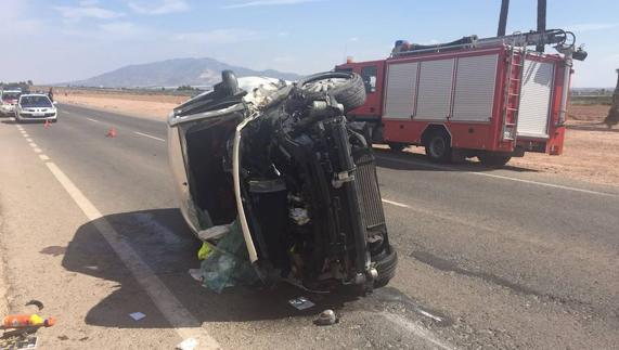 Estado en el que ha quedado el coche tras el accidente. 