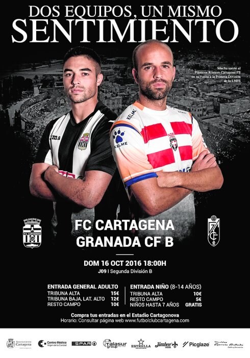 Cartel del partido del domingo ante el Granada B.