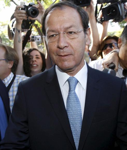 Miguel Angel Cámara, en junio de 2012, a su llegada al Palacio de Justicia de Murcia para declarar por el 'caso Umbra'.