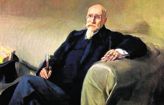 Obra de Joaquín Sorolla. Retrato de José Echegaray.