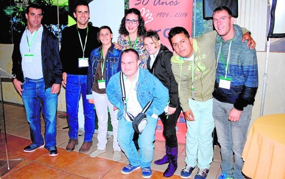 Participantes, ayer, en el 'Encuentro Autogestores 2016' celebrado en Caravaca de la Cruz.