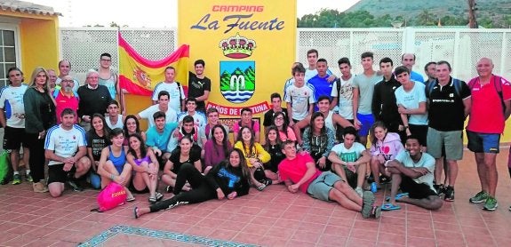 Participantes en el Campus Júnior, en el camping La Fuente. 