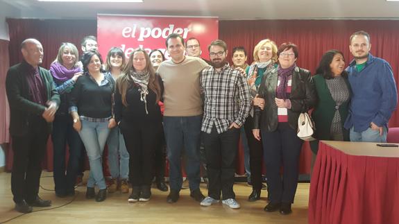Miembros de la coordinadora local de IU-Verdes de Murcia. 