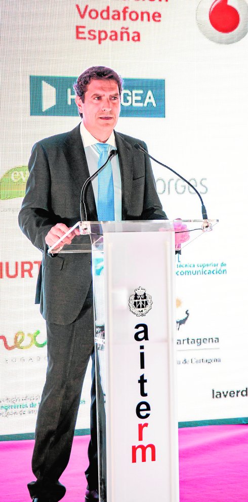 Juan Luis Pedreño, durante su intervención en la gala. 