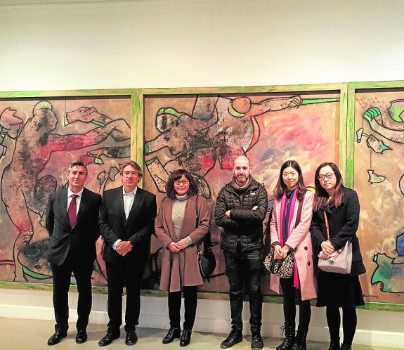 Juan y Cris Gabarrón, Mingzhen Li, Nono García, Xiaou Wang y Yayong Xie.