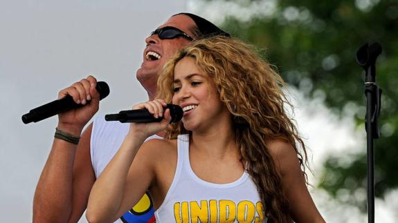 Carlos Vives y Shakira, en una imagen de archivo. 