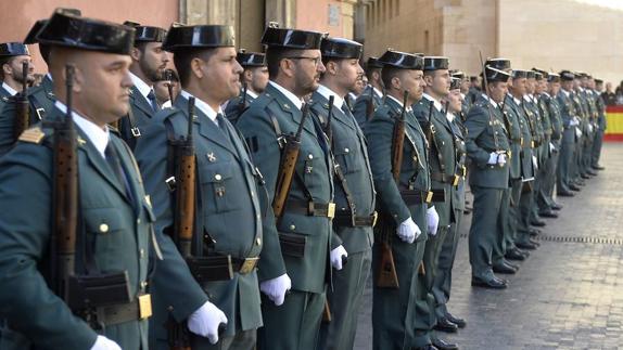 Un momento del acto del día de la Guardia Civil de 2016. 