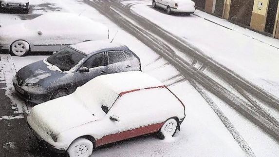 Coches con nieve. 