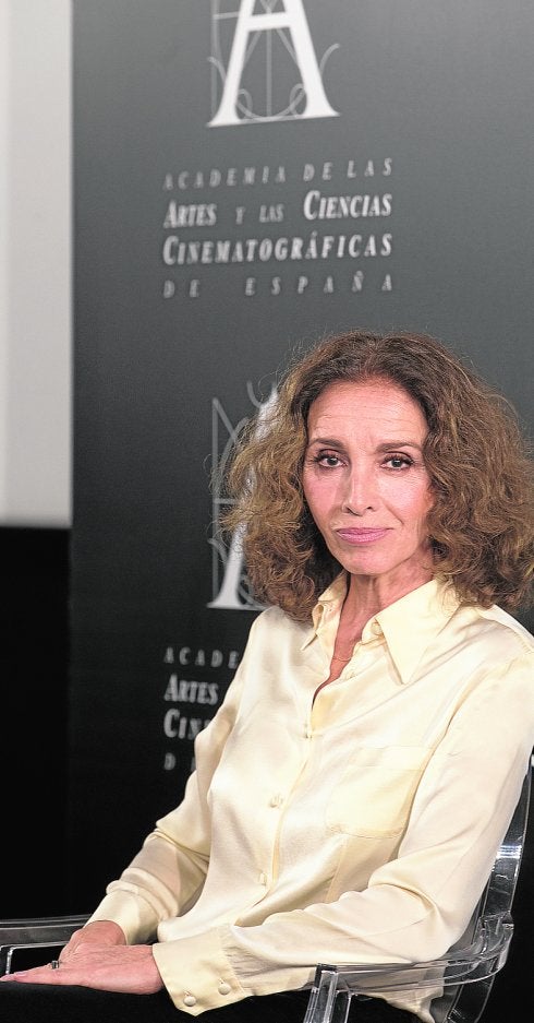 Ana Belén ayer en la sede de la Academia de Cine, que le concede un Goya de Honor. 