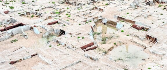 'Sopicaldo' en las ruinas del Arrabal del siglo XII