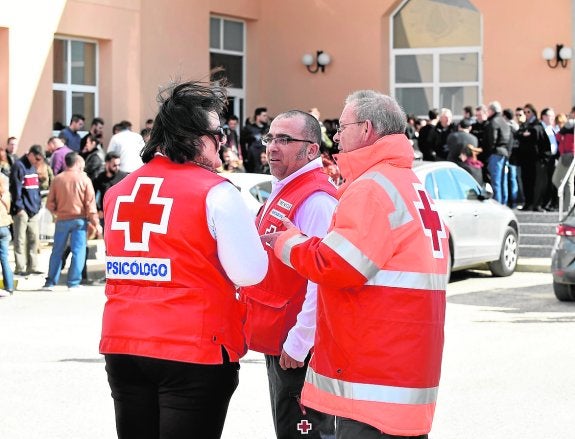 Psicólogos de Cruz Roja desplazados a Torre Pacheco para atender a las familias.