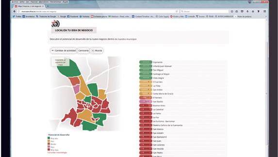 Pantallazo del portal ‘Murcia en cifras’, al que se puede acceder de forma gratuita. 