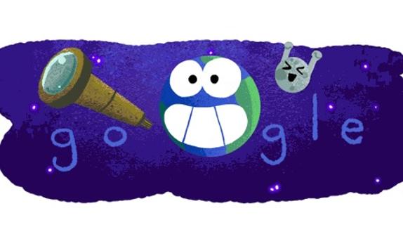 Doodle por el descubrimiento de los exoplanetas.