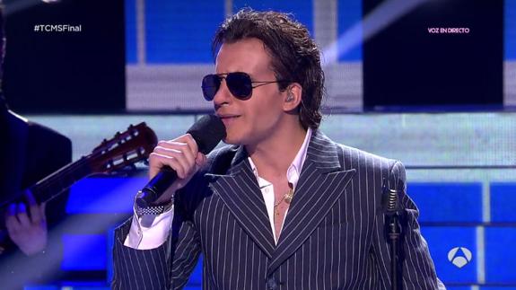 El murciano Blas Cantó imitanto a Marc Anthony en la gala final de la quinta edición del popular ‘talent’ musical.