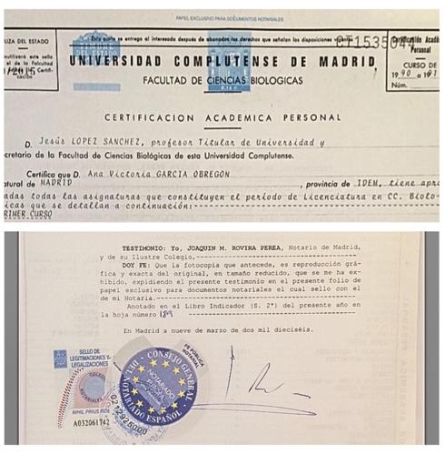 Ana Obregón mostró su título en Biología y, no contenta con ello, una certificación notarial sobre el mismo