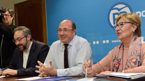Pedro Antonio Sánchez durante la reunión del Comité de Dirección del PPRM.