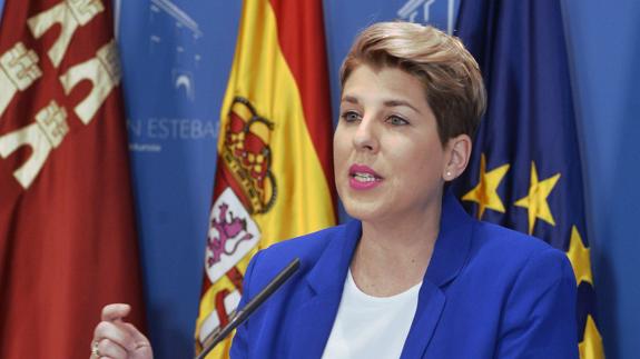 Noelia Arroyo, portavoz del Gobierno regional. 