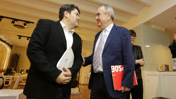 Miguel Sánchez y González Tovar, durante la reunión de hoy.