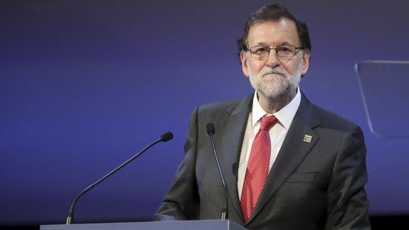 Mariano Rajoy durante una rueda de prensa. 