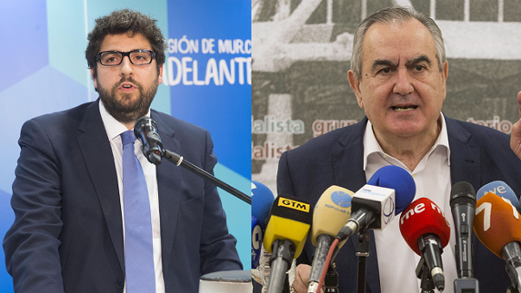 Fernando López Miras y Rafael González Tovar, candidatos a presidir la Comunidad de Murcia. 