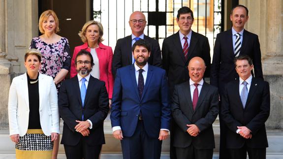 Violante Tomás, Adela Martínez-Cachá, Juan Hernández, Manuel Villegas, Javier Celdrán, Noelia Arroyo, Pedro Rivera, Fernando López Miras, Andrés Carrillo y Francisco Jódar. 