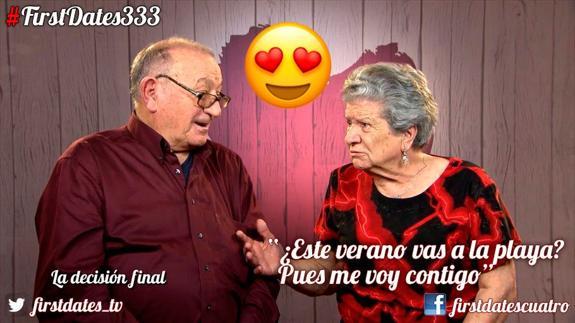 Pareja entrañable en First Dates.