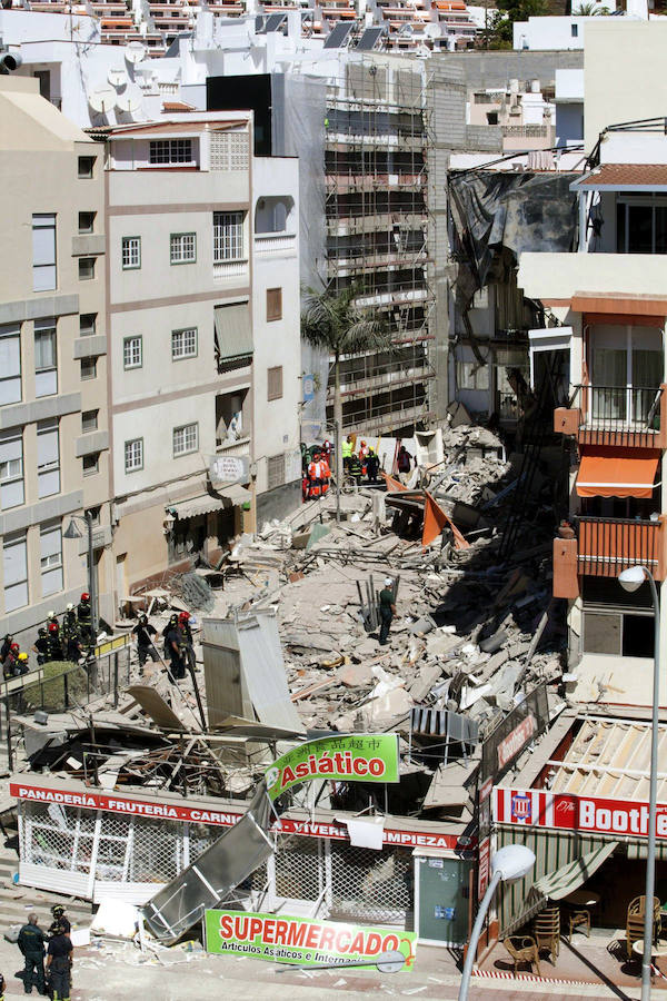 Derrumbe de un edificio en Tenerife