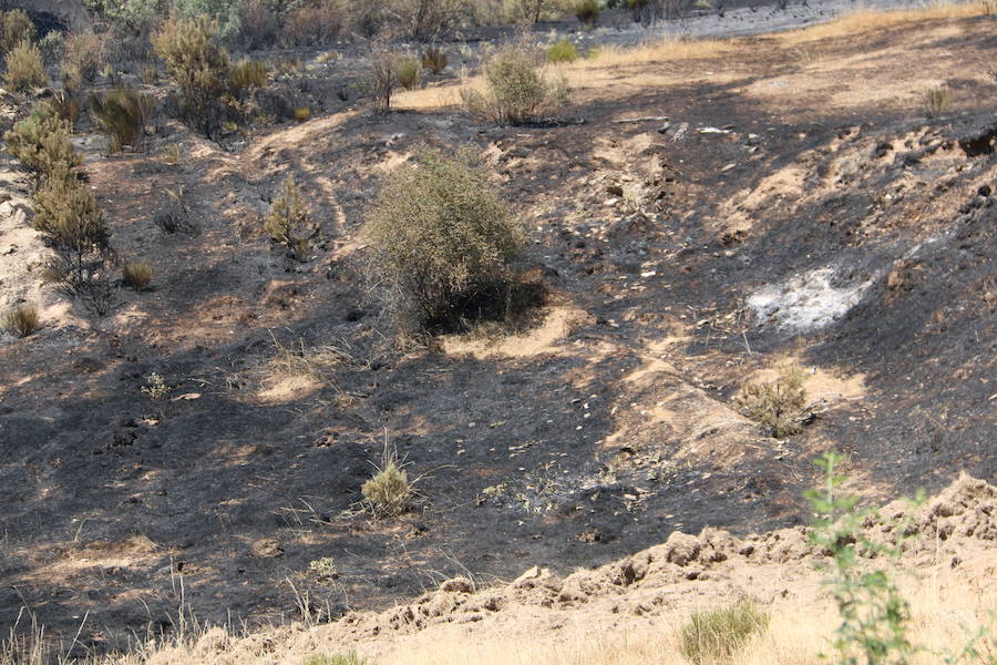 Vestigios tras el incendio