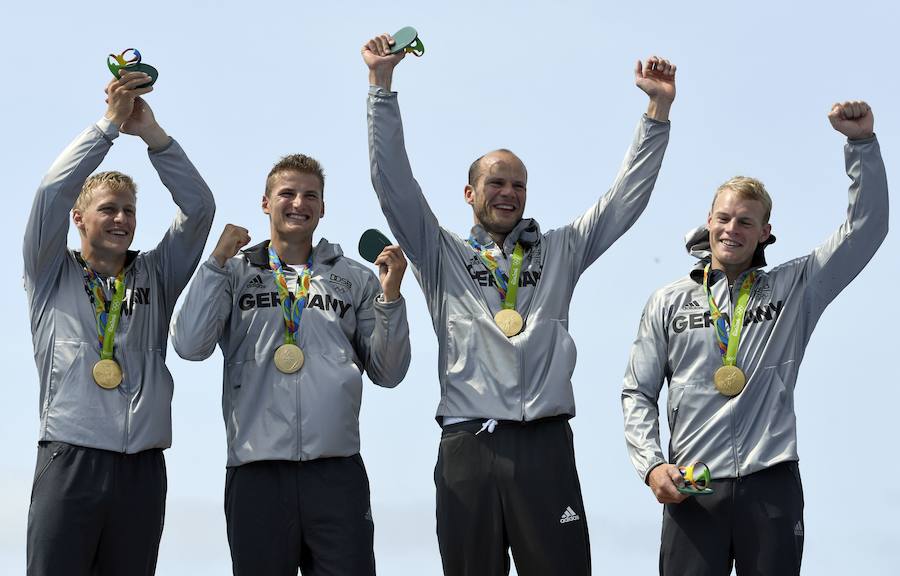 Alemania gana el oro en el K4 1000 m de canotaje; España quinta