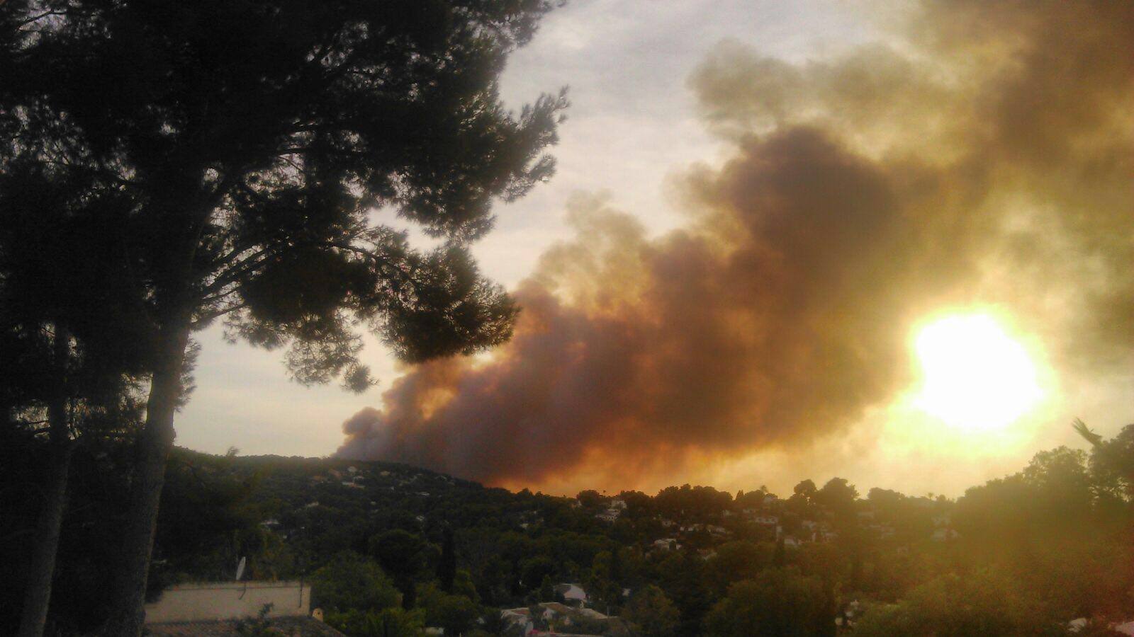 Imágenes del incendio en Jávea