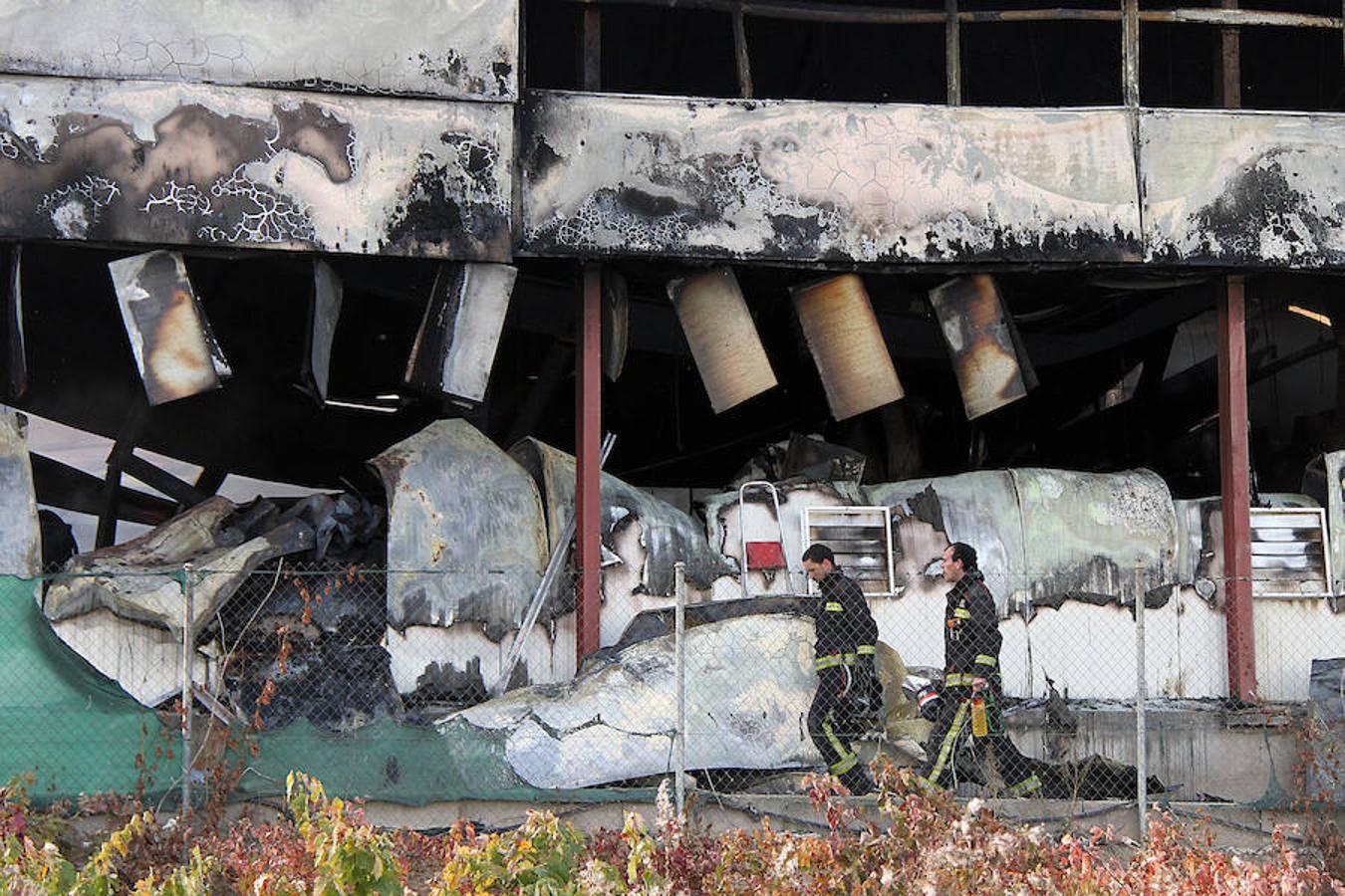 El fuego destruye la granja de Iberavi