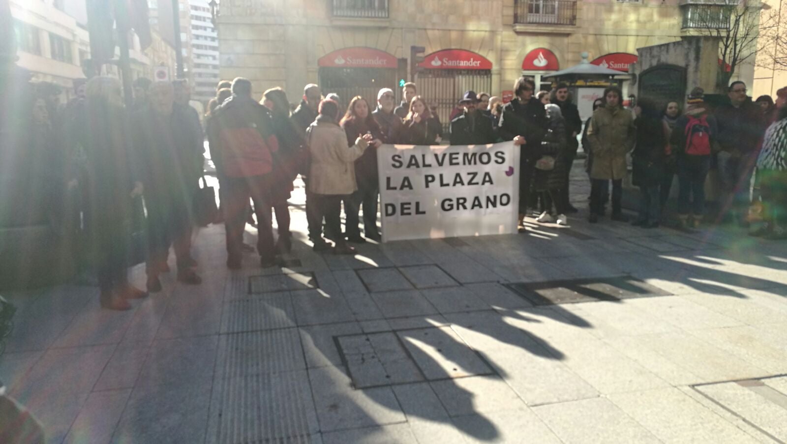 Protesta en la Plaza del Grano