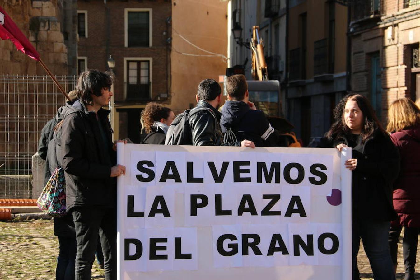 Protesta en la Plaza del Grano