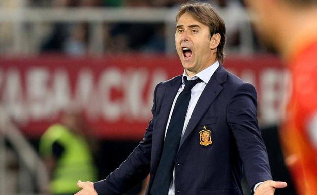 Julen Lopetegui, ante Macedonia. 