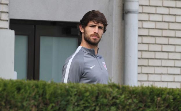 Yeray Álvarez, en un entrenamiento. 