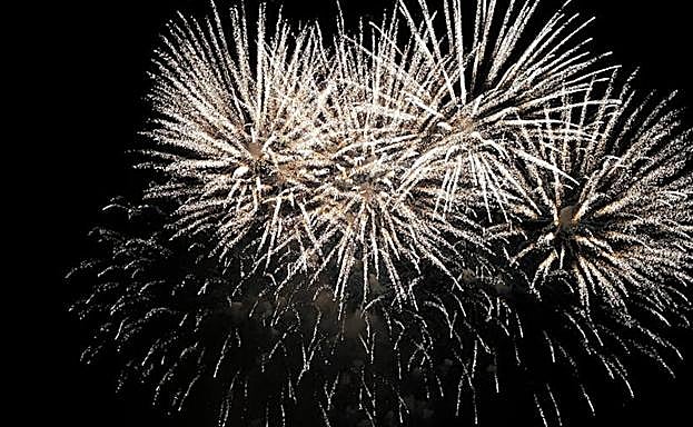 Fuegos artificiales en León capital.