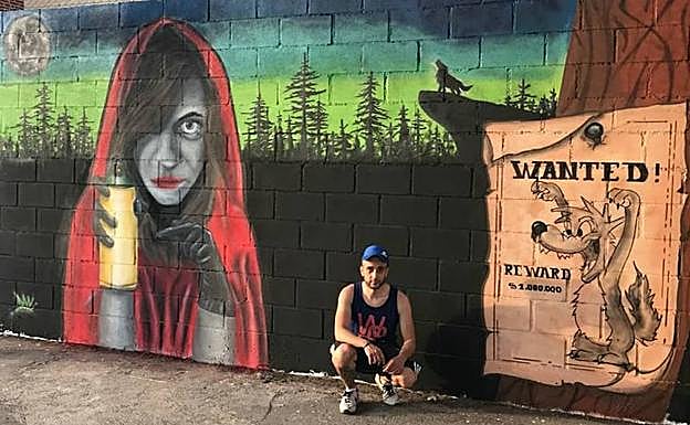 Uno de los murales pintados en La Robla.