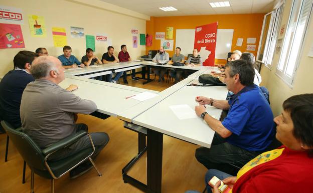 Imagen de la reunión en CCOO.