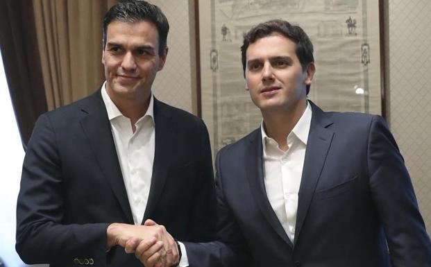 Albert Rivera y Pedro Sánchez.