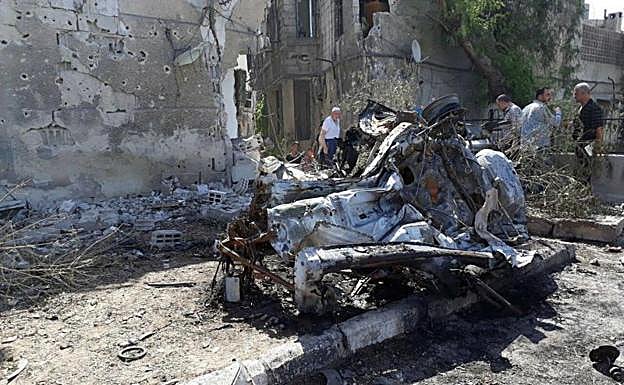 Imagen del lugar del atentado. 