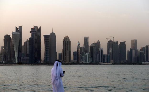 Atardecer en Doha, capital de Catar.