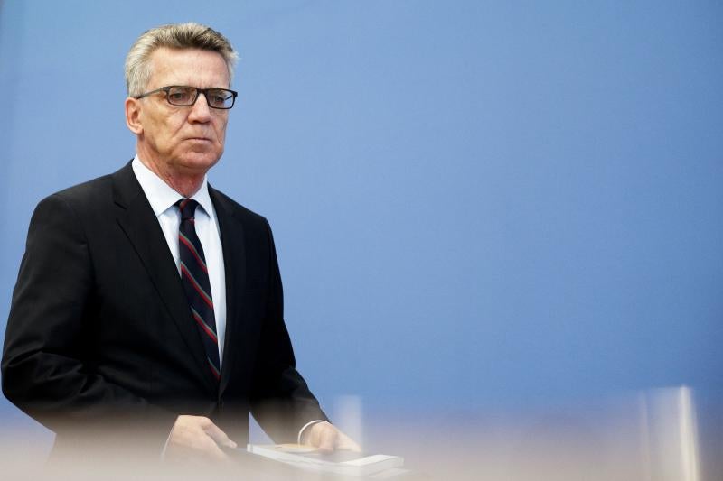 Thomas de Maizière, ministro de Interior alemán. 