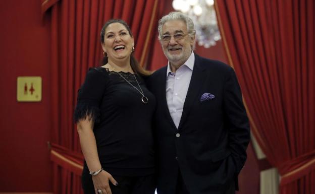 El tenor Plácido Domingo durante la presentación de la ópera 'Macbeth'.