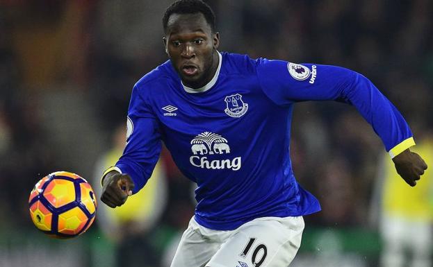 Romelu Lukaku, con la camiseta del Everton. 