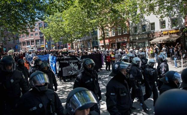 Manifestación en Hamburgo.