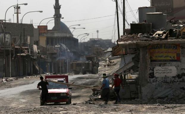 Destrozos en Mosul.