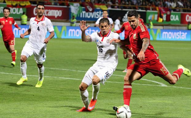 Encuentro amistosos entre la selección española y Costa Rica en el Reino de León. 