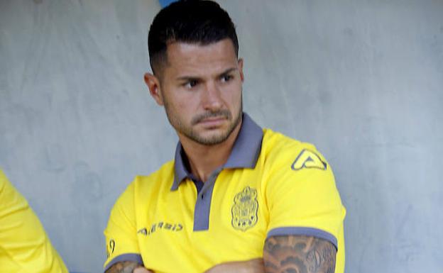 Vitolo, con la camiseta de la U.D. Las Palmas. 