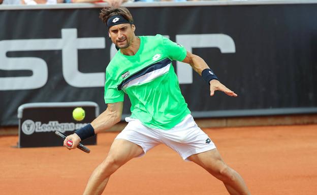 David Ferrer, en la semifinal ante Fernando Verdasco.