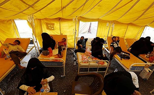 Brote de cólera en Yemen 